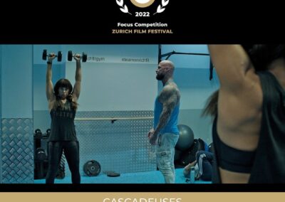 With Spencer from EnrichFit Gym in Los Angeles - World Première "Cascadeuses/Stuntwomen" - 18th Zürich Film Festival October, 2022