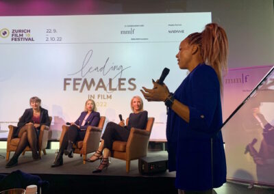 Leading FeMales event! Panel: Helen Hoehne, president of the Hollywood Foreign Press Association/Golden Globes, doc filmmaker Laura Kaehr, doc filmmaker Elena Avdija