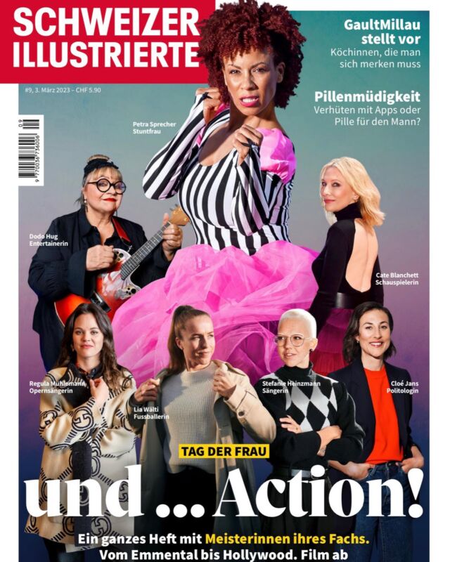 Top billing, anyone? 💓
I almost fell backwards when I saw it!  Made the cover of @schweizer_illustrierte! The Special edition mag celebrating women this month is out now am KIOSK!  Incredible teamwork with maven journalist @moviemarlene and top top top photographer 📸  @jonasmohrphotography! Couldn’t be more grateful for both of you and all of your input!  💄Make up @vincent_paul_artistry  Will share the inside six pages soon! Honored to be included with these women! ☺️  #tagderfrau 
#undaction 
#mesiterinnen 
#emmental 
#hollywood 
#stuntwoman 
#actress🎬 
#covershot 
#coverofthemagazine 
#pinktutu 
#slayallday 
#gogirl
#powerwomanstyle 
#badasswomen 
#womenpower 
#powerofwomen 
#sheinspiresme 
#empowerher 
#circuswoman 
#womansday 
#womansday2023 
#internationalwomansday 
#internationalwomansday2023 
#womenofimpact